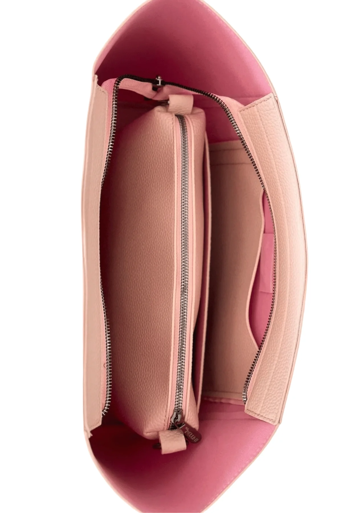 Kadın Suni Deri Büyük Omuz Çantası Setli Toz Pembe