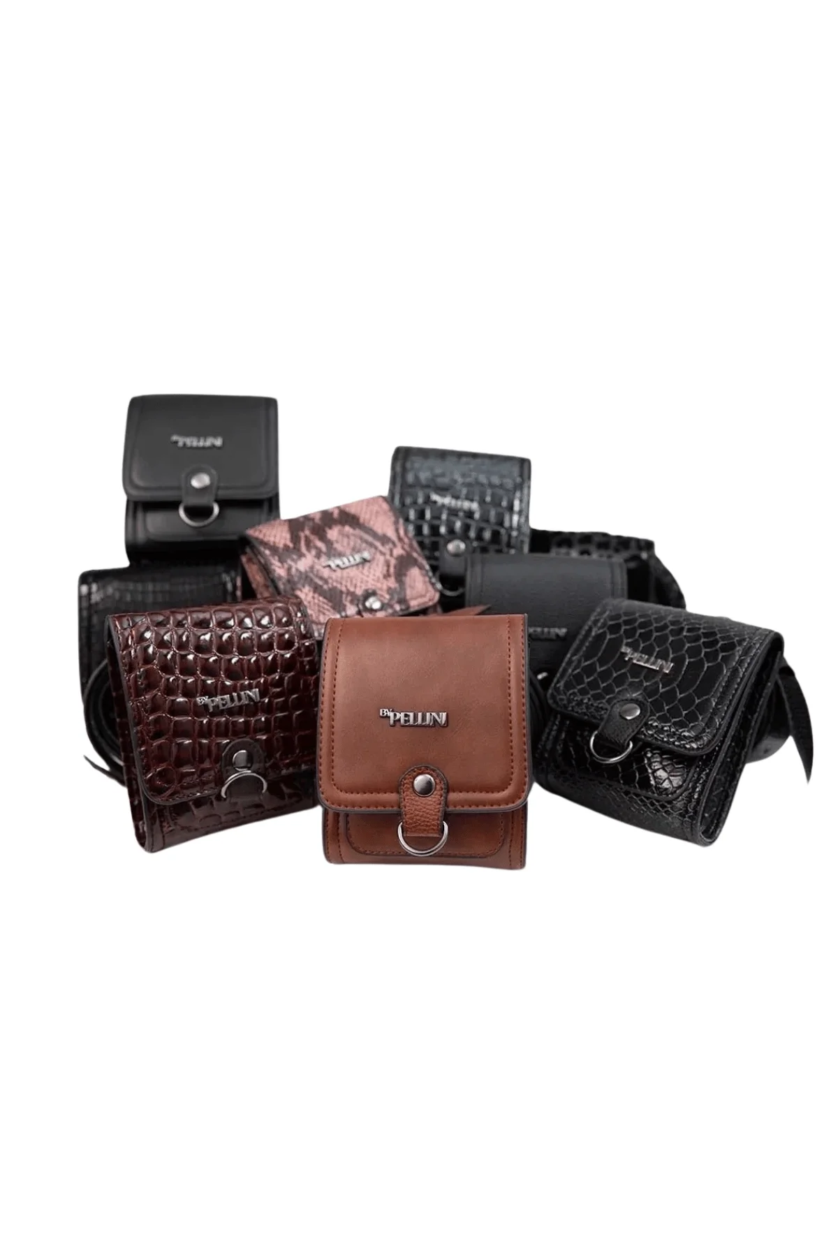 Kadın Suni Deri Kemerli Çanta Kırmızı Kabartma Croco Deri