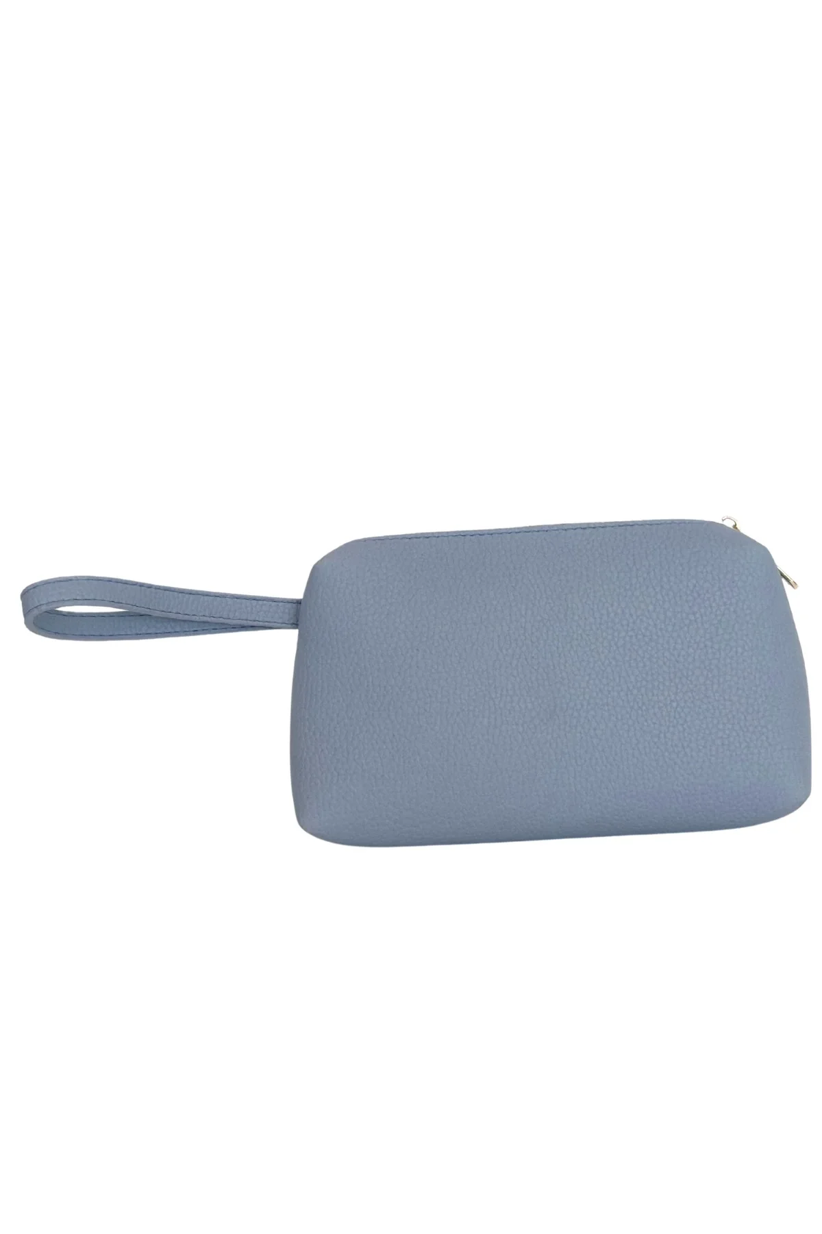 Kadın Suni Deri Makyaj El Çantası Mavi