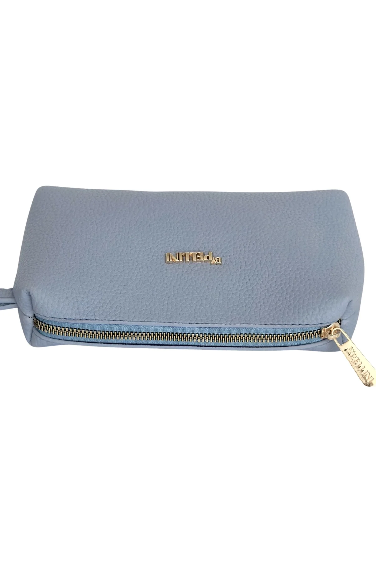 Kadın Suni Deri Makyaj El Çantası Mavi