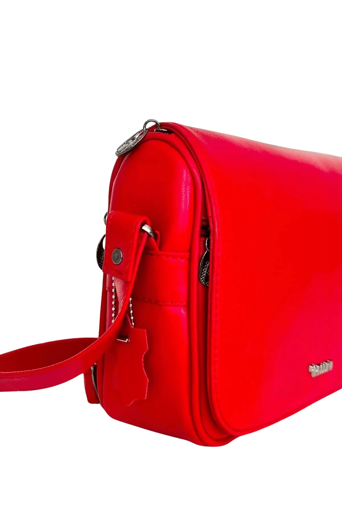 Kadın Gerçek Deri Omuz Çantası Kırmızı
