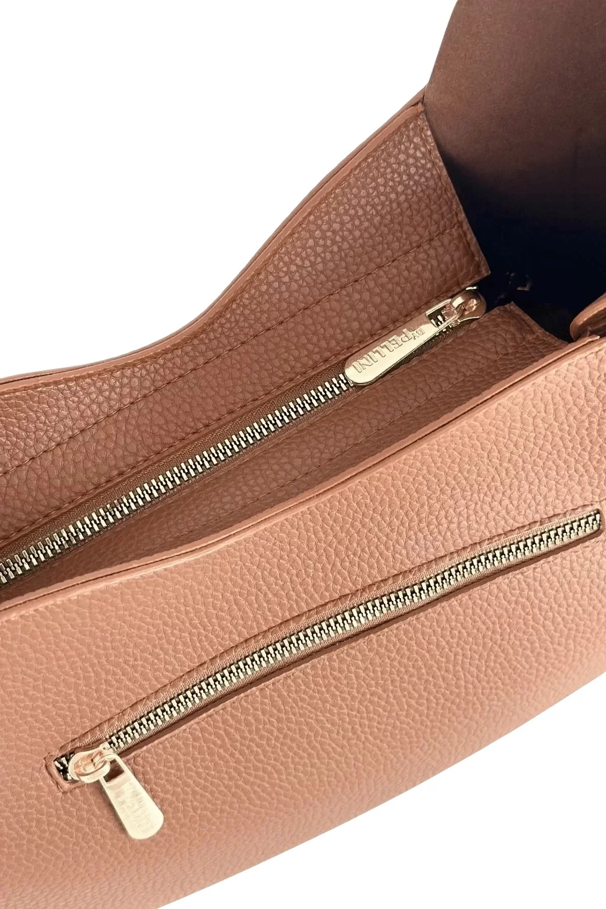 Kadın Suni Deri Omuz ve El Çantası Setli Kahverengi