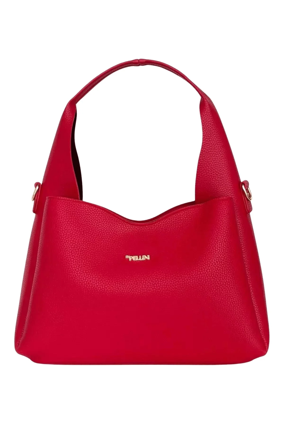 Kadın Suni Deri Omuz ve El Çantası Setli Kırmızı