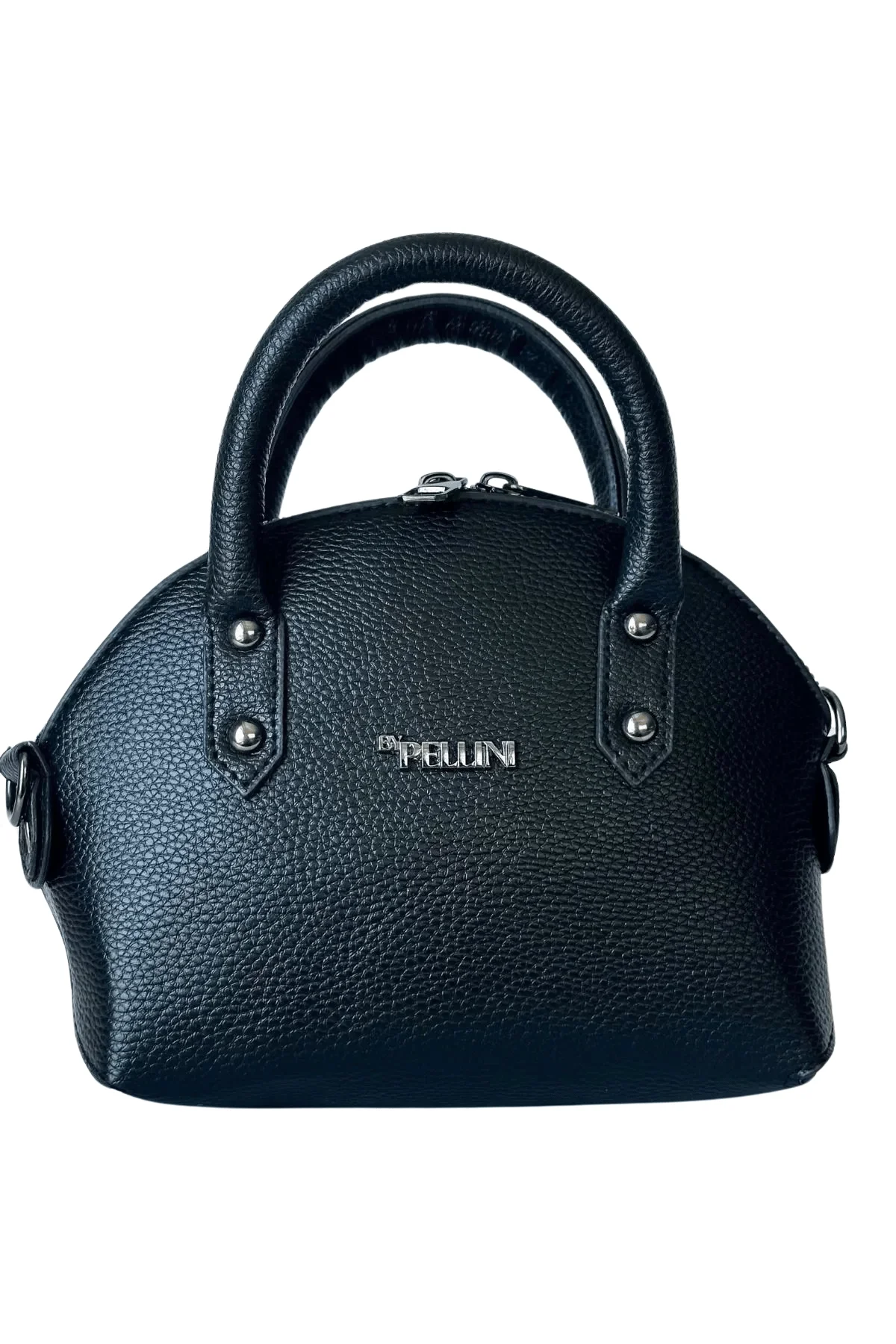 Kadın Suni Deri Omuz Ve El Çantası Siyah Dokulu Deri