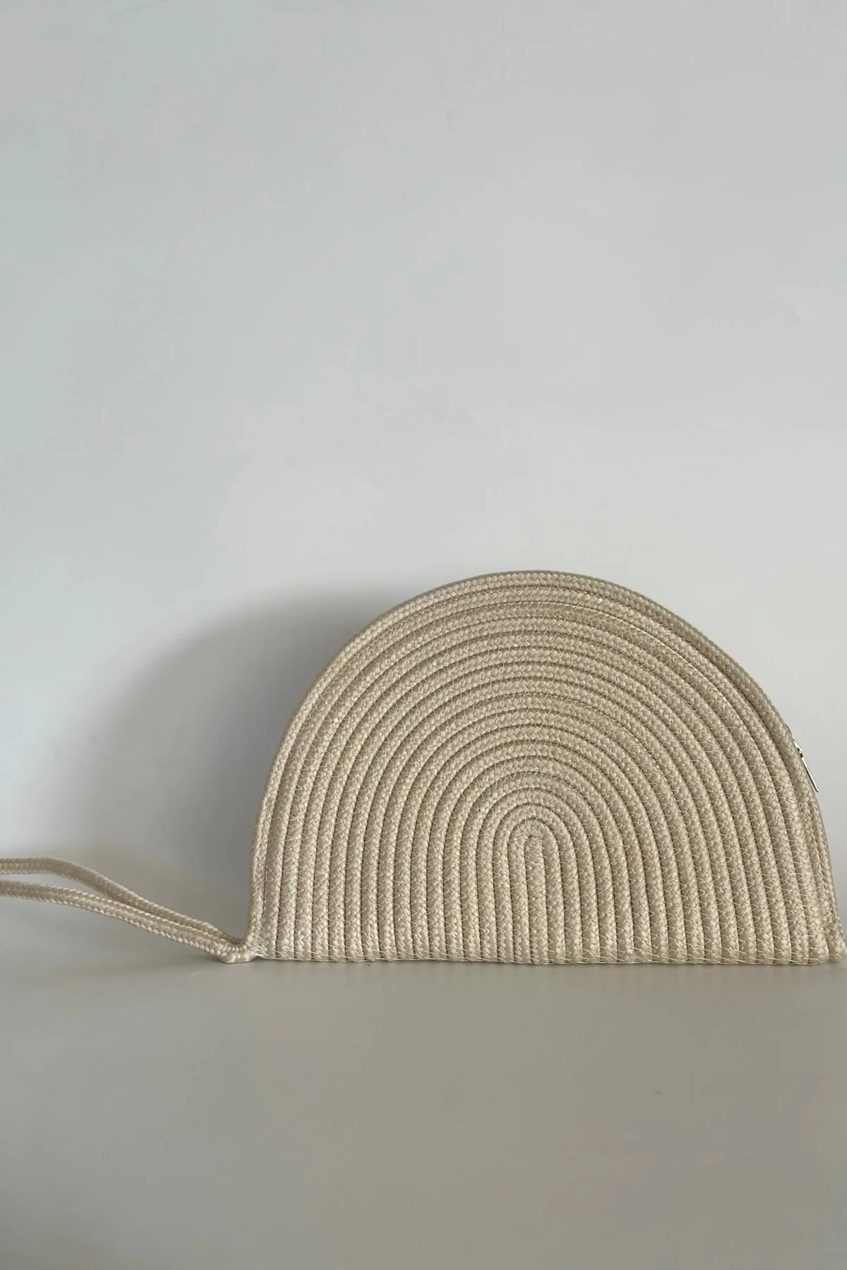 Palmira Hasır Clutch Çanta Krem