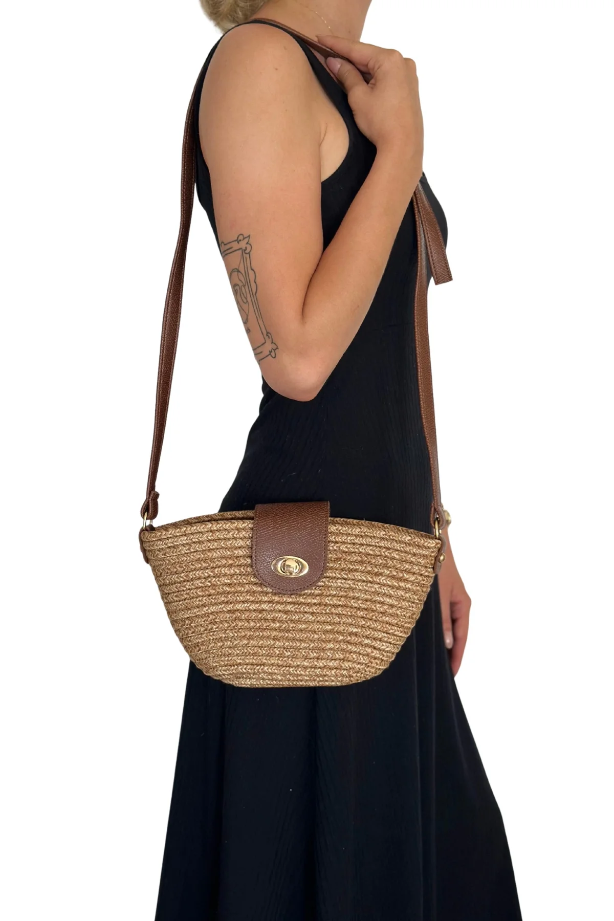 Solana Hasır Clutch Çanta