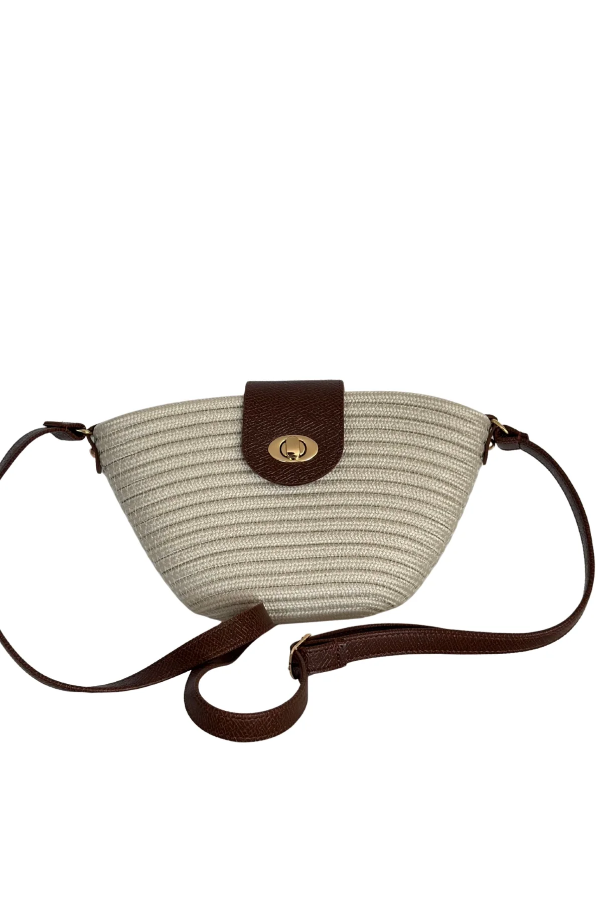 Solana Hasır Clutch Çanta Beyaz