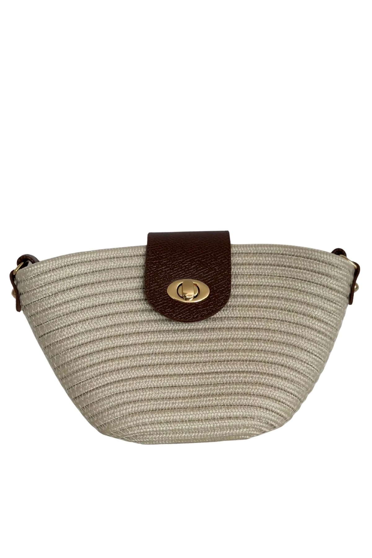 Solana Hasır Clutch Çanta Beyaz