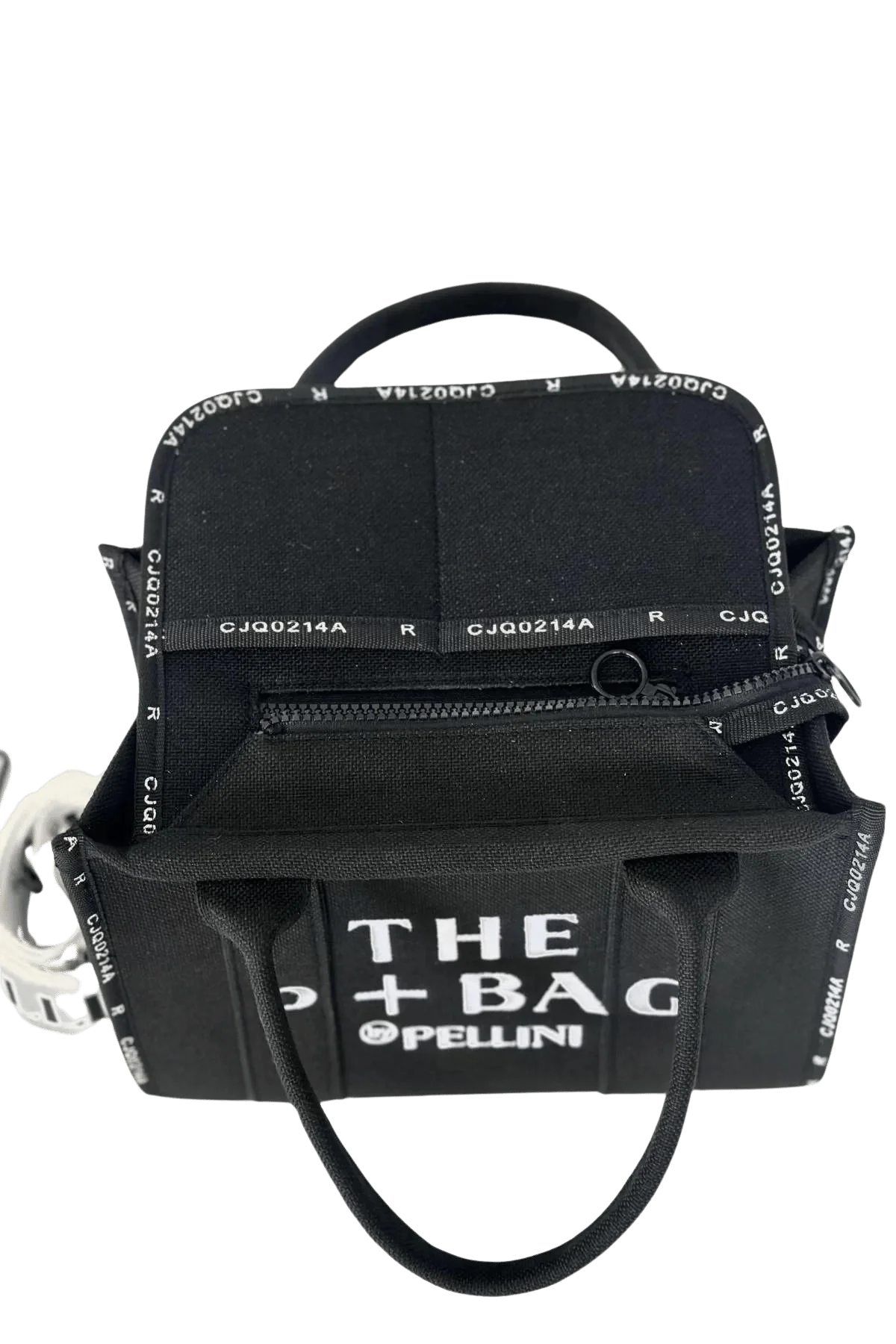 The P Bag El Ve Omuz Küçük Çanta Siyah Çizgili