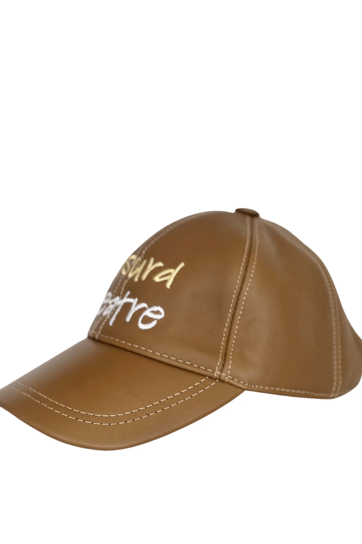 Unisex Hakiki Deri Şapka Taba