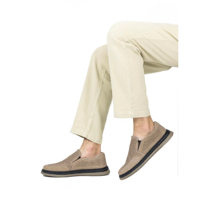 Ortopedik Casual Hakiki Deri Erkek Ayakkabı Bej