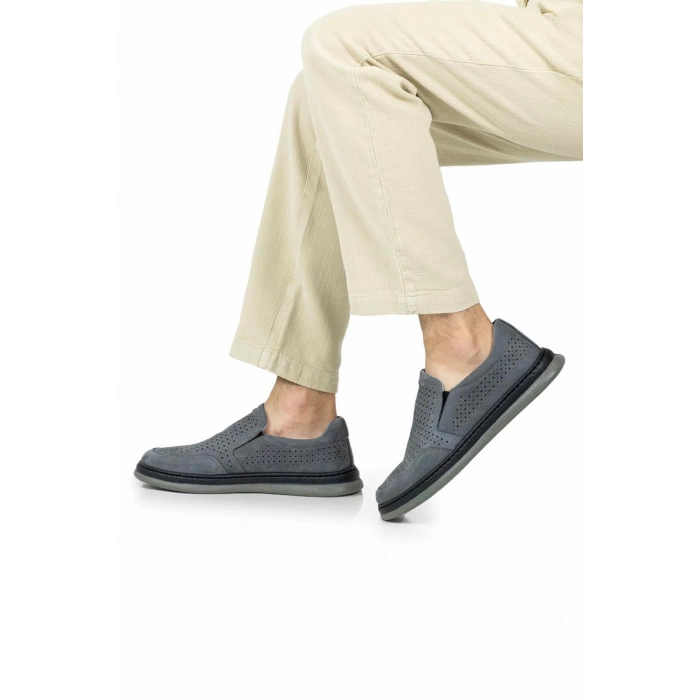 Ortopedik Casual Süet Erkek Ayakkabı Koyu Gri