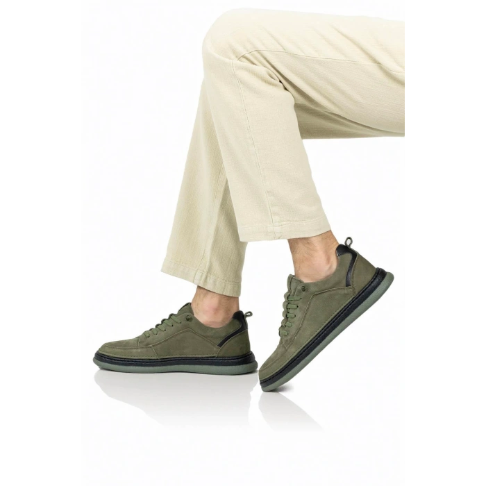 Ortopedik Casual Süet Erkek Ayakkabı Yeşil