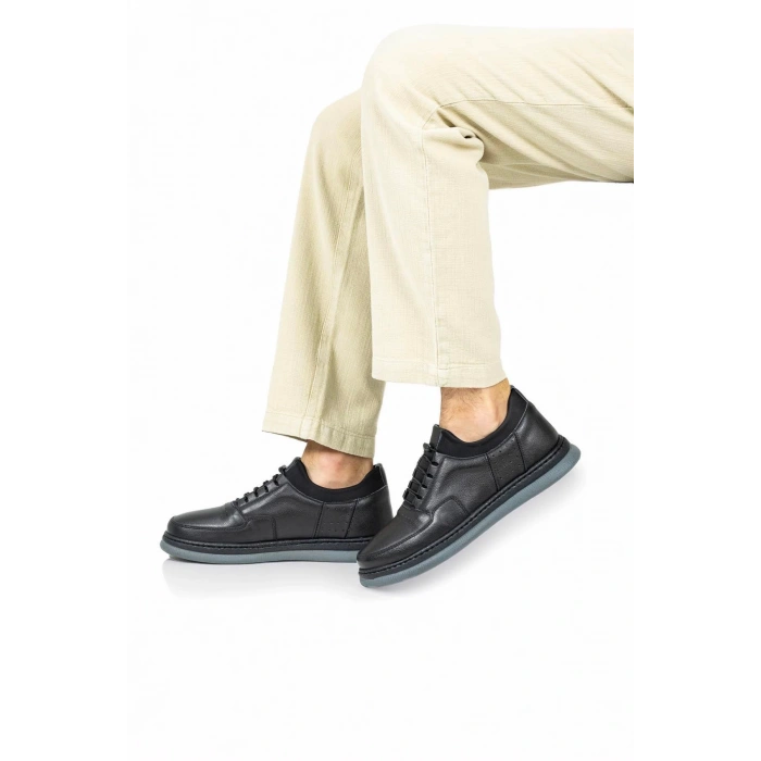 Ortopedik Casual Hakiki Deri Erkek Ayakkabı Siyah