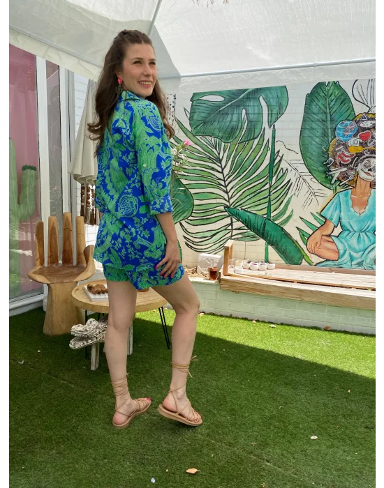 Yeşil Mavi Şortlu Takım