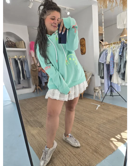 Y. Dışı Tasarım Yeşil Sweat