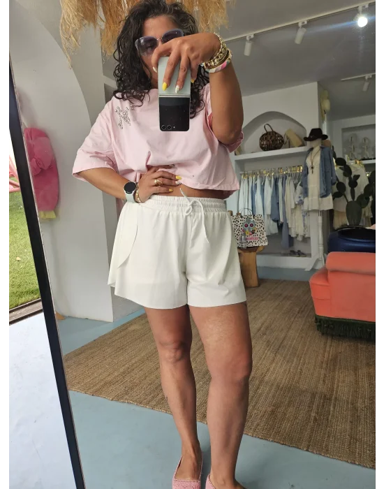Beyaz Şort Etek