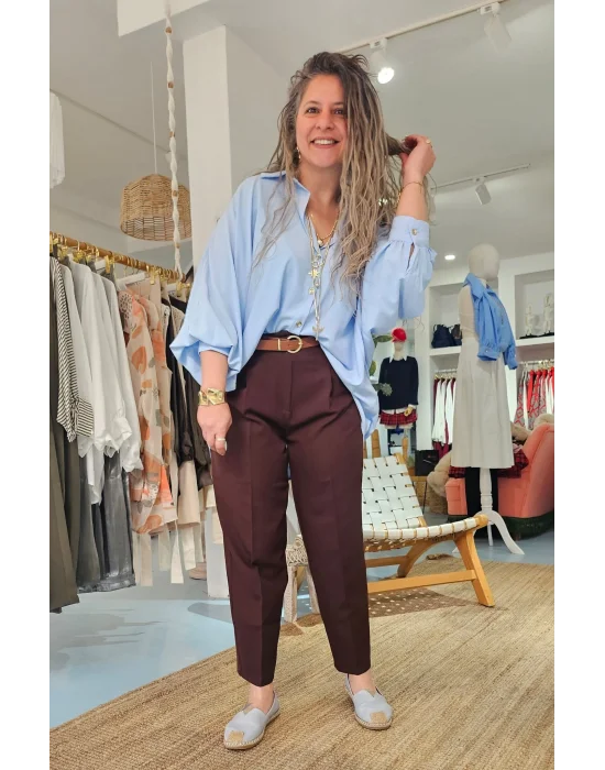 Kahve Kemerli Pantolon