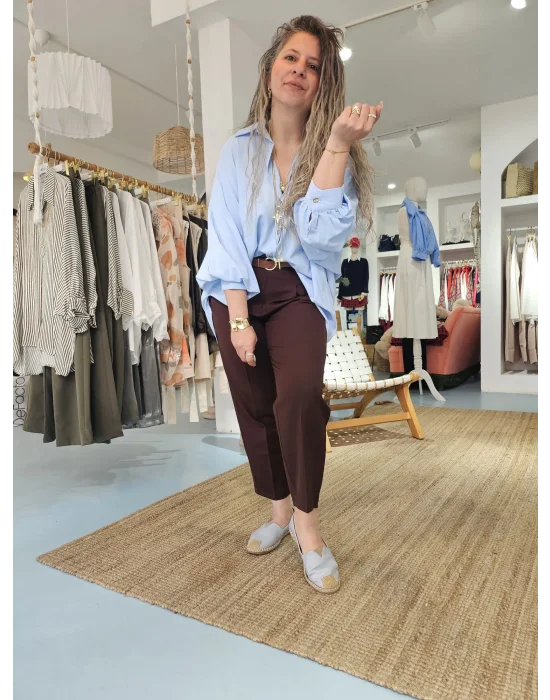 Kahve Kemerli Pantolon