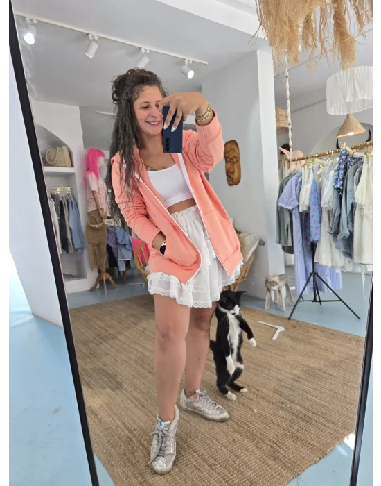 Kapşonlu Somon Sweat