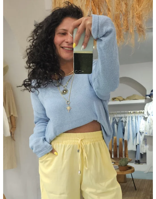 Merserize Mavi Kazak