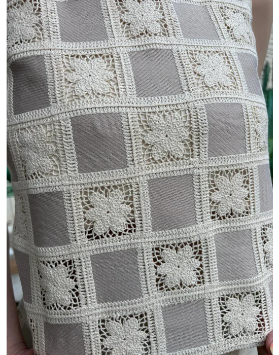 Taş Dama Desen Tığ İşi Takım