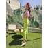 Neon Yeşil Kumaş Pantolon