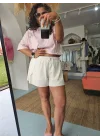 Beyaz Şort Etek