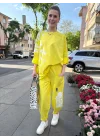 Oversize Sarı Eşofman Takımı