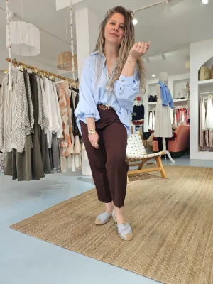 Kahve Kemerli Pantolon