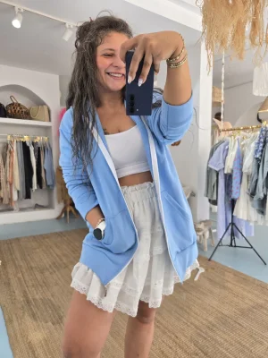 Kapşonlu Koyu Mavi Sweat