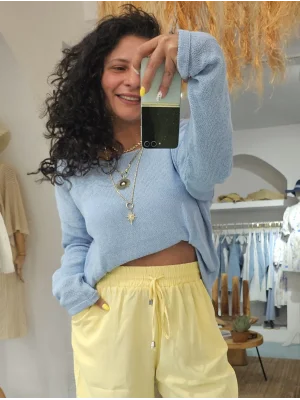 Merserize Mavi Kazak