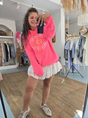 Y. Dışı Tasarım Neon PembeSweat