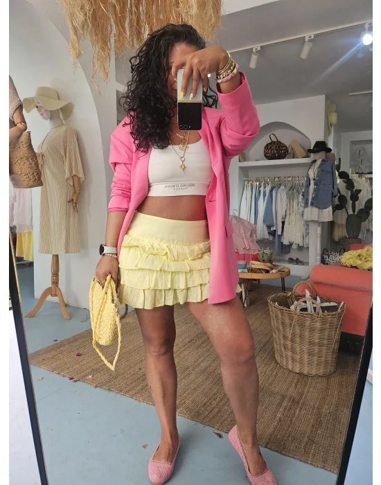 Fırfırlı Sarı Etek