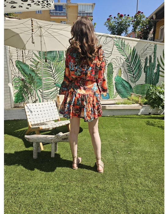 Defne Portakal Elbise