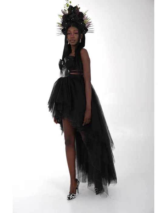 Siyah Kabarık Tasarım Abiye