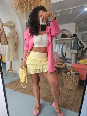 Fırfırlı Sarı Etek