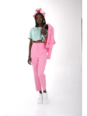 Pembe Kumaş Pantolon