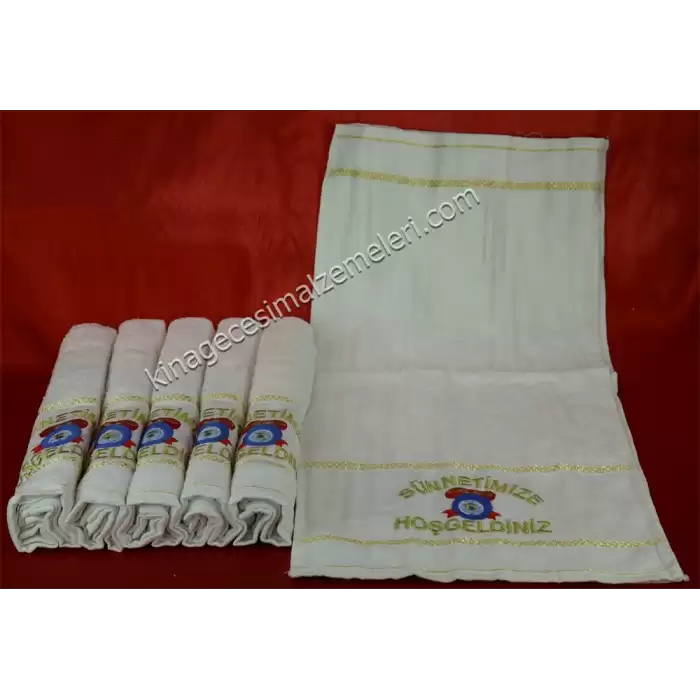 nazar boncuklu araba havlusu 35x70cm 12 adet