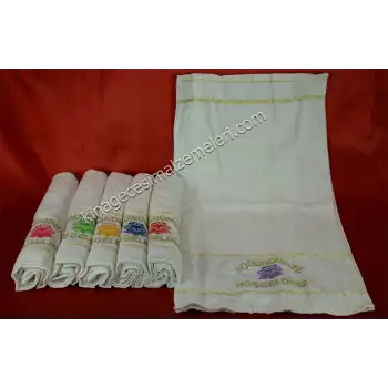 çiçekli düğün havlusu 35x70cm 12 adet