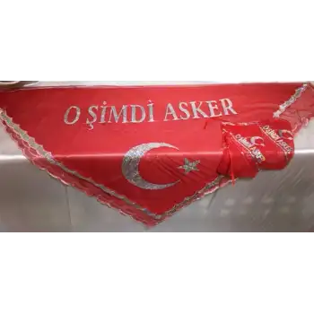 Asker Örtüsü 2 adet kına eldiveni ile