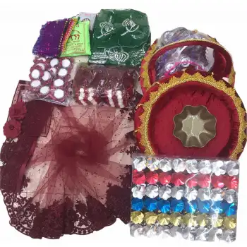 Kına Seti Kına Gecesi Seti Özel Bordo Duvak Tam Set  ile 167 parça