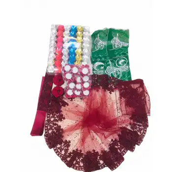 Kına Seti Kına Gecesi Seti Özel Bordo Duvak ile 117 parça