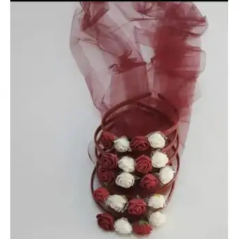 Kına Gecesi Kına Malzemesi Nedime Tacı Kına Tacı tüllü 10 adet bordo renk