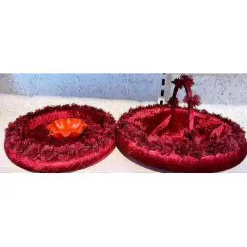 Kına Gecesi Kına Malzemeleri Lazer Çiçekli Kına Sepeti Ve Kına Tepsisi Kına Seti Bordo Renk