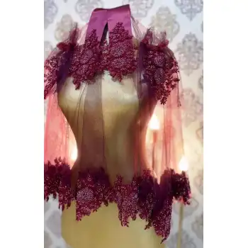 Kına Duvağı Gelin Örtüsü El İşi Taşlı Kına Örtüsü Model Kına Seti Kına Eldiveni Bel Kemeri Bordo