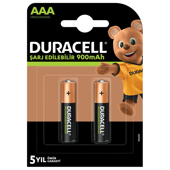 Duracell 900mah Şarjlı AAA İnce Pil 2 ADET