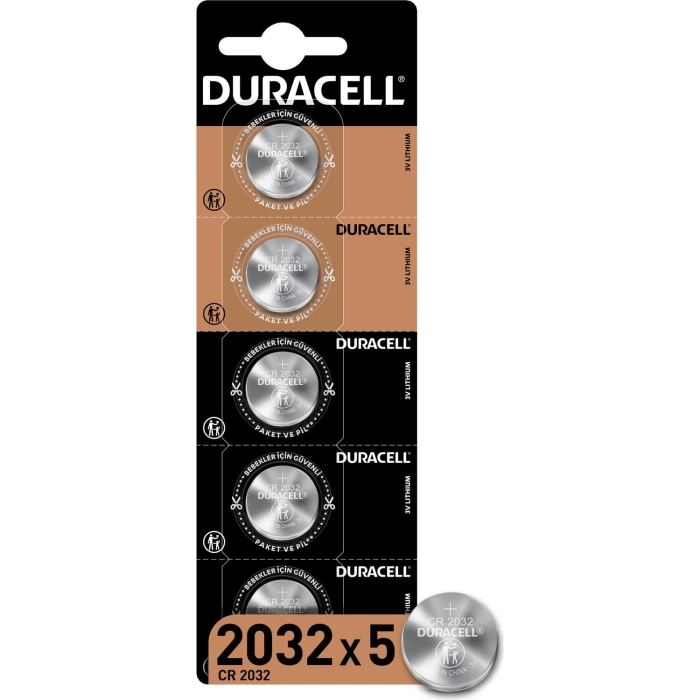 DURACELL CR2032 / DL 2032 DÜĞME PİL 5 ADET