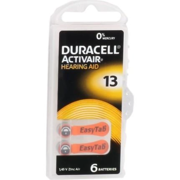 Duracell 13 Numara İşitme Cihazı Pili 6lı Paket