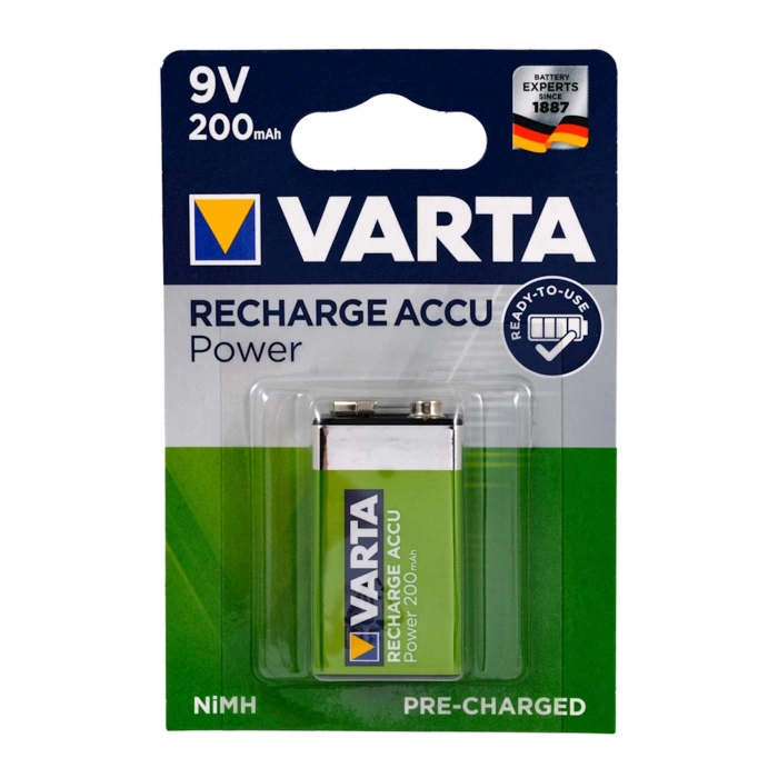 Varta 9V Şarjlı Pil 200mah 1 ADET